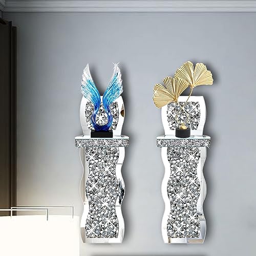 Set of 2 Crystal Crush Diamond Candle Sconces (2 Count)