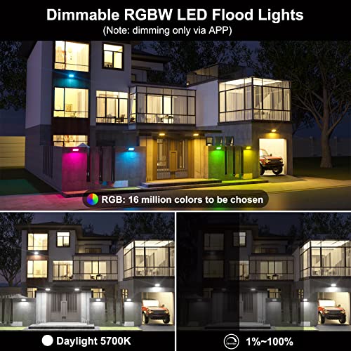 LED RGB Flood Light Outdoor 500W Equivalent