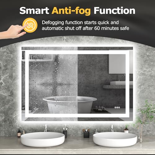 48"X32" LED Bathroom Mirror with Lights
