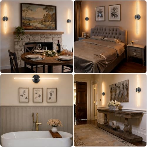 10000mAh Battery Operated Wall Sconce Lights Set of 2 (2 Count)