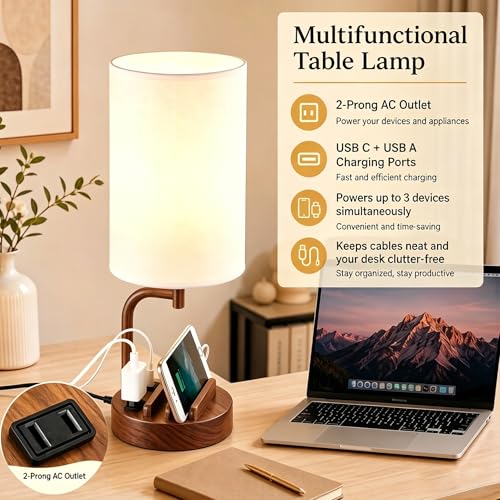 Touch Control USB Table Lamp with USB C