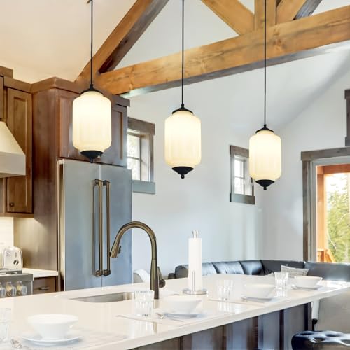 Vintage Milk Glass Pendant Lights Kitchen
