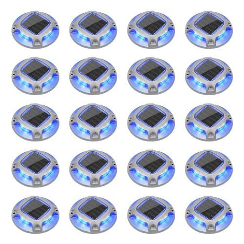Solar Driveway Marker Lights Dock Marine Led Deck Outdoor 20 Pack (20 Count)