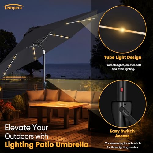 9ft Patio LED Umbrella with light