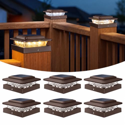 4x4 Solar Post Cap Lights Outdoor 16Pack