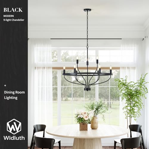 30" Black Chandelier