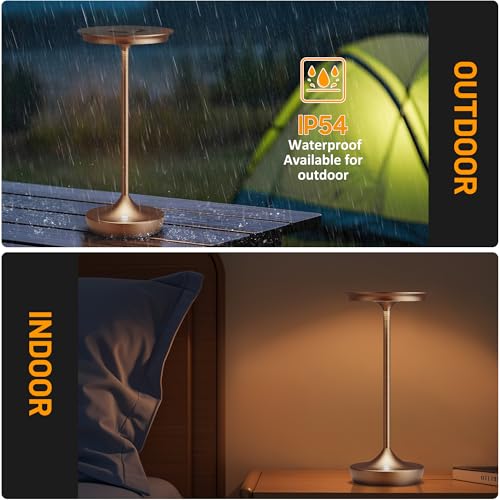 LED Cordless Table Lamp 6000mAh Rechargeable Battery Outdoor Light Moka