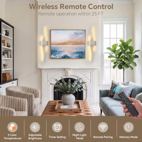 Wireless Wall Sconces Set of Two (2 Count)