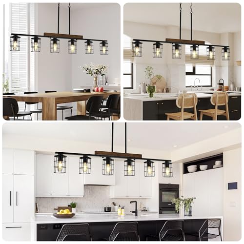 6 Light Farmhouse Kitchen Light Fixture