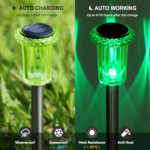 Solar Halloween Lights Outdoor Waterproof 10 Pack Halloween Decor (10 Count)