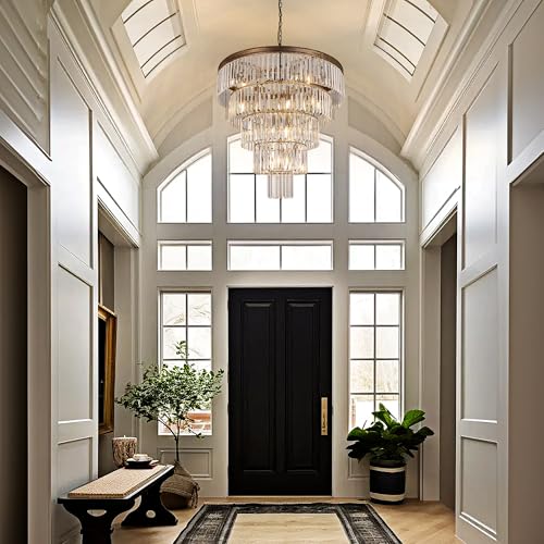 10 Light Large Crystal Chandelier 31.5 inch