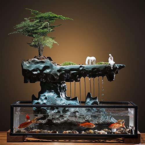 Desktop Waterfall Fountain with Rockery