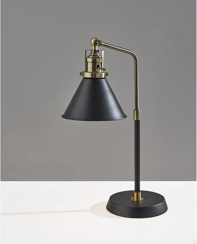 Adesso SL3740-01 Arthur Desk Lamp, Black and Gold