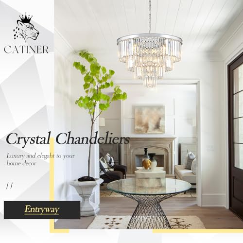 24" Modern Crystal Chandelier