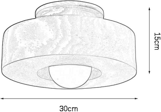 Japanese Wabi-sabi Style Resin Ceiling Light Fixture - 11.81 Inch Semi Flush Mount Ceiling Lighting for Hallway, Kitchen, Corridor, Bedroom, Entryway, Porch, Foyer(Green)