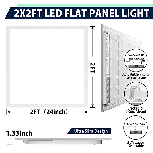 2x2 LED Flat Panel Light 6 (6 Count)
