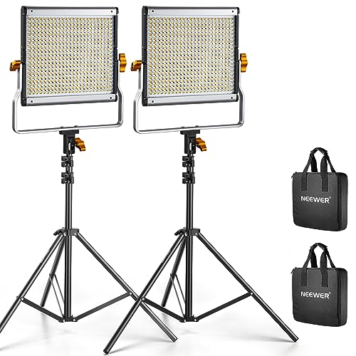 2 Packs Dimmable Bi Color 480 LED Video Light Kit