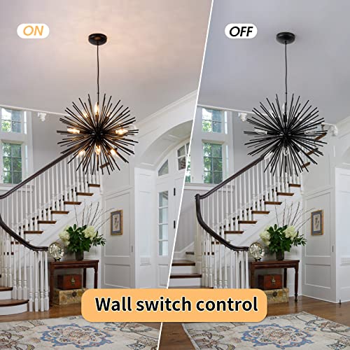 Modern Black Sputnik Chandeliers (9 Count)