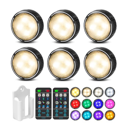 Puck Lights with Remote (6 Count)