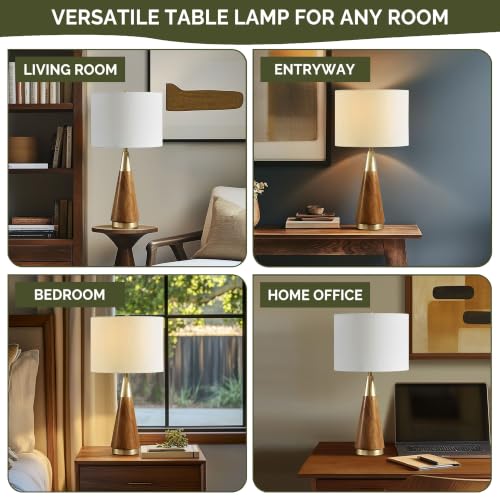 Chrislie Gold White Mid Century Modern Table Lamp