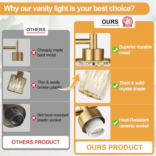 Modern Crystal Bathroom Vanity Light
