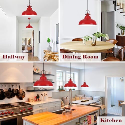 Red Pendant Lights Kitchen Island (2 Count)