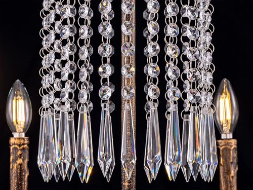 Antique Chandelier French Empire Crystal Chandelier Lighting 25" W