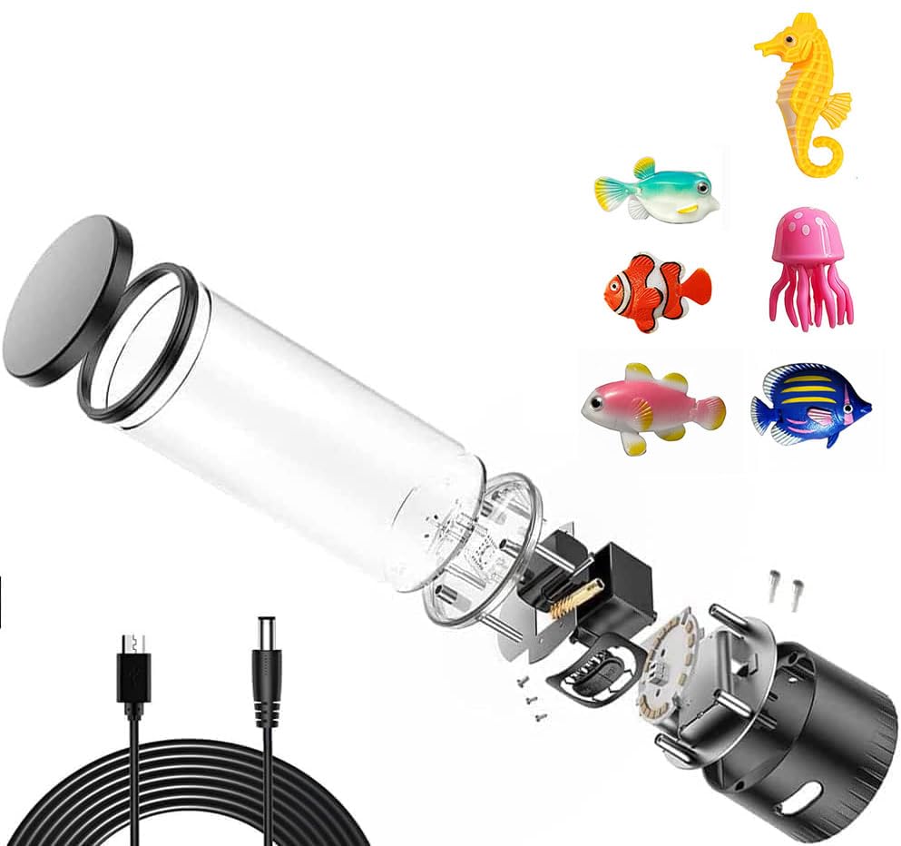 Sensory Bubble Tube Tabletop Lamp with Color Changing LED (4.5*4.5*12.5)
