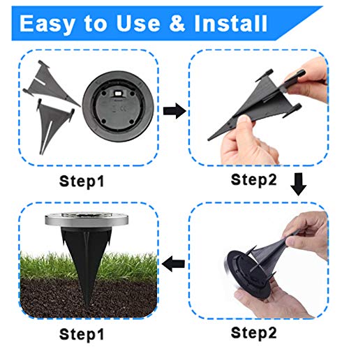 4.6 Inch Diameter Solar Ground Lights (12 Count)