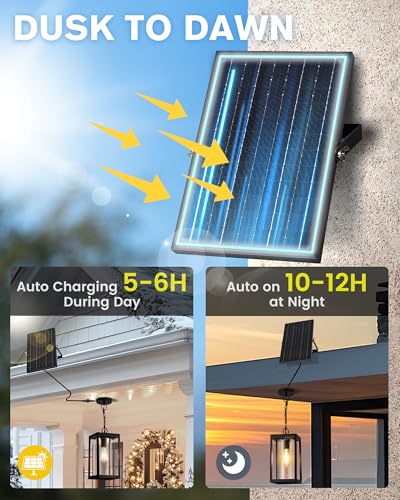 15" Solar Outdoor Pendant Light