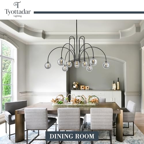 Large Black Sputnik Chandelier 12
