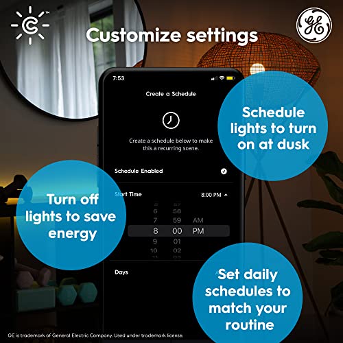 GE CYNC A19 Smart LED Light Bulbs (2 Count)