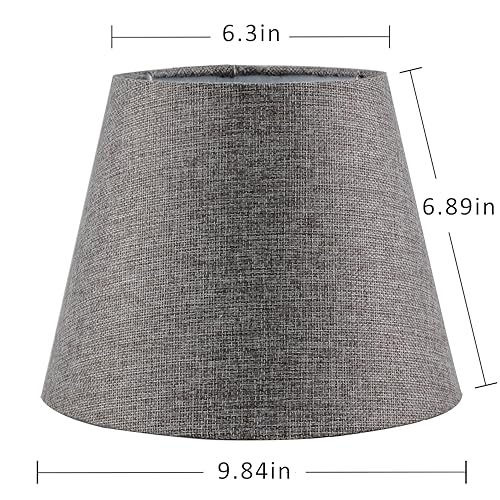 Set of 2 Medium Gray Spider Fitter Replacement Lamp Shades for Table Lamps (2 Count)
