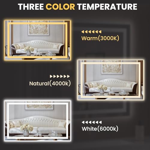 55"X40" LED Bathroom Mirror with Lights