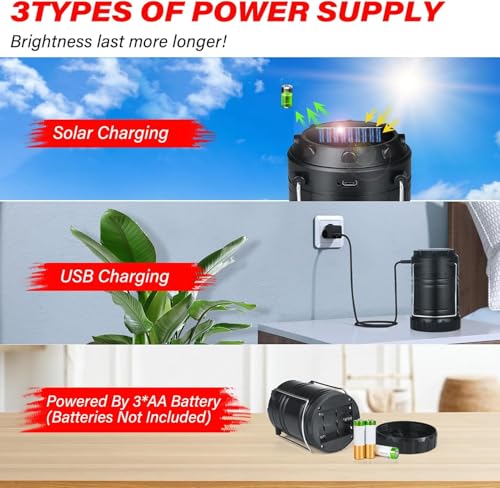 4 Pack Solar Camping Lanterns (4 Count)