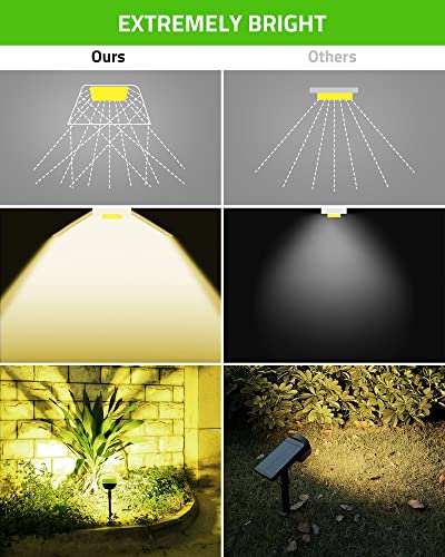 Solar Spot Lights Outdoor Bright 700 Lumen 3000K Warm White 6 Pack (6 Count)