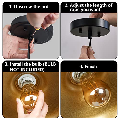 12 Inch Black Farmhouse Pendant Lights for Kitchen Island 3 Pack (3 Count)