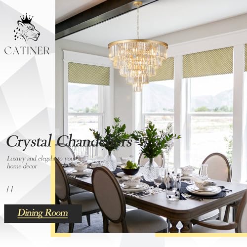 30" Modern Crystal Chandelier