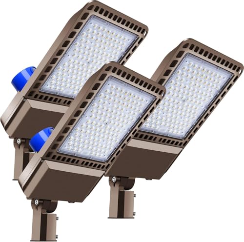 300W LED Parking Lot Light Dusk to Dawn Photocell 36000LM 5000K 3Pack (3 Count)
