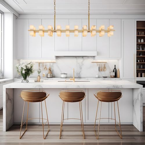 Alabaster Rectangular Chandelier for Dining Room