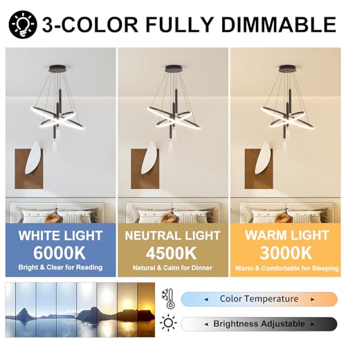 LED Black Modern Chandeliers