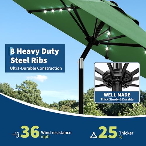 Patio Umbrella with Solar Lights
