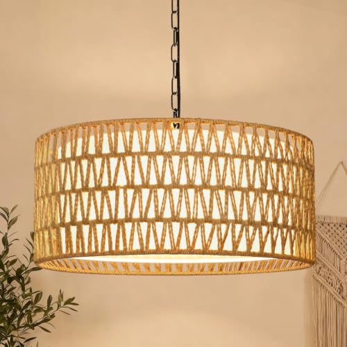 9" 52" Height Adjustable Farmhouse Chandelier Light Fixture
