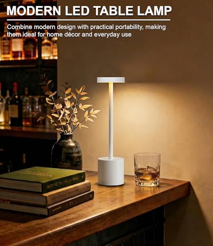 White Rechargeable Cordless Table Lamps Set (2 Count)