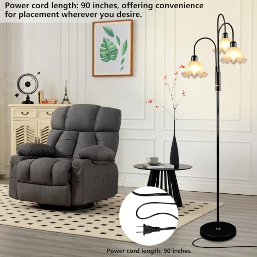 70IN Flower Floor Lamp for Living Room (3 Count)