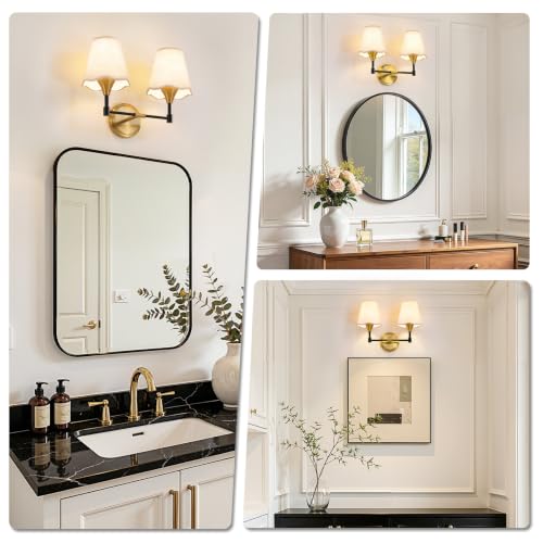 Black Gold Bathroom Light Fixtures (Black Gold / 2 LIGHT)
