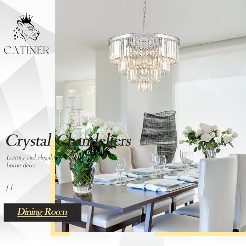 24" Modern Crystal Chandelier