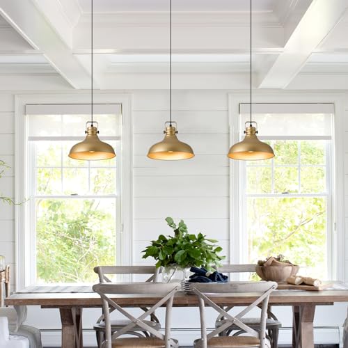 Gold Modern Pendant Lights Kitchen Island Fixtures (3 Count)