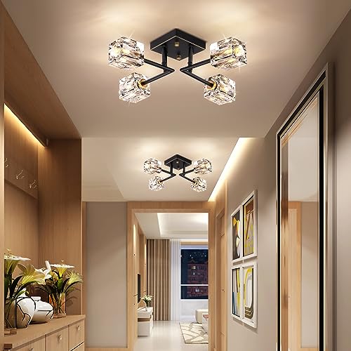 Modern Crystal Ceiling Light