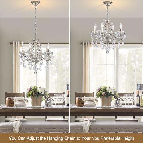Crystal Chandelier Light Fixture (4 Count)
